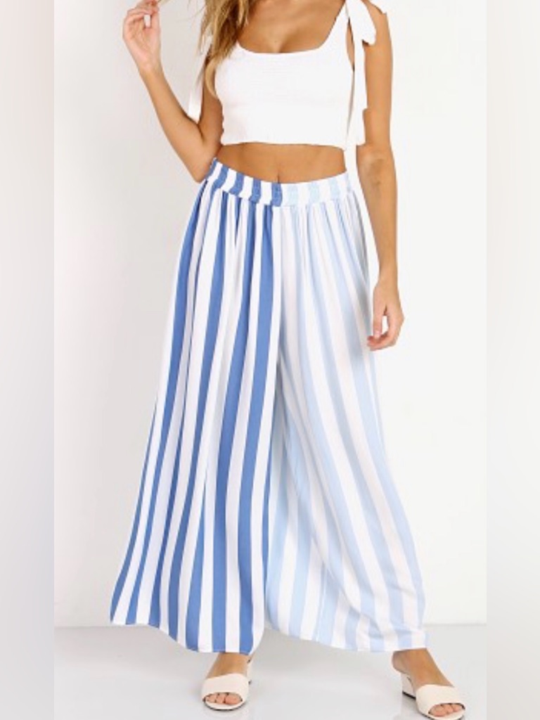 Mara Hoffman Layla Pant Lightweight Denim Flowy Size Xs Wide Leg